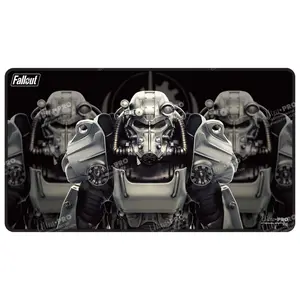 Fallout - Brotherhood of Steel Black Stitched Edge Playmat for Tabletop Gaming