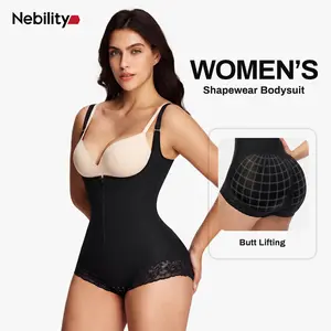 Nebility Women's Shapewear Tummy Control Bodysuit with Snatched Waist Butt Lifter Postpartum Recovery Breast Support Adjustable Straps High Waisted Pants Basic Curve Hugging Compression Womenswear #SummerWins #DealsForYouDays