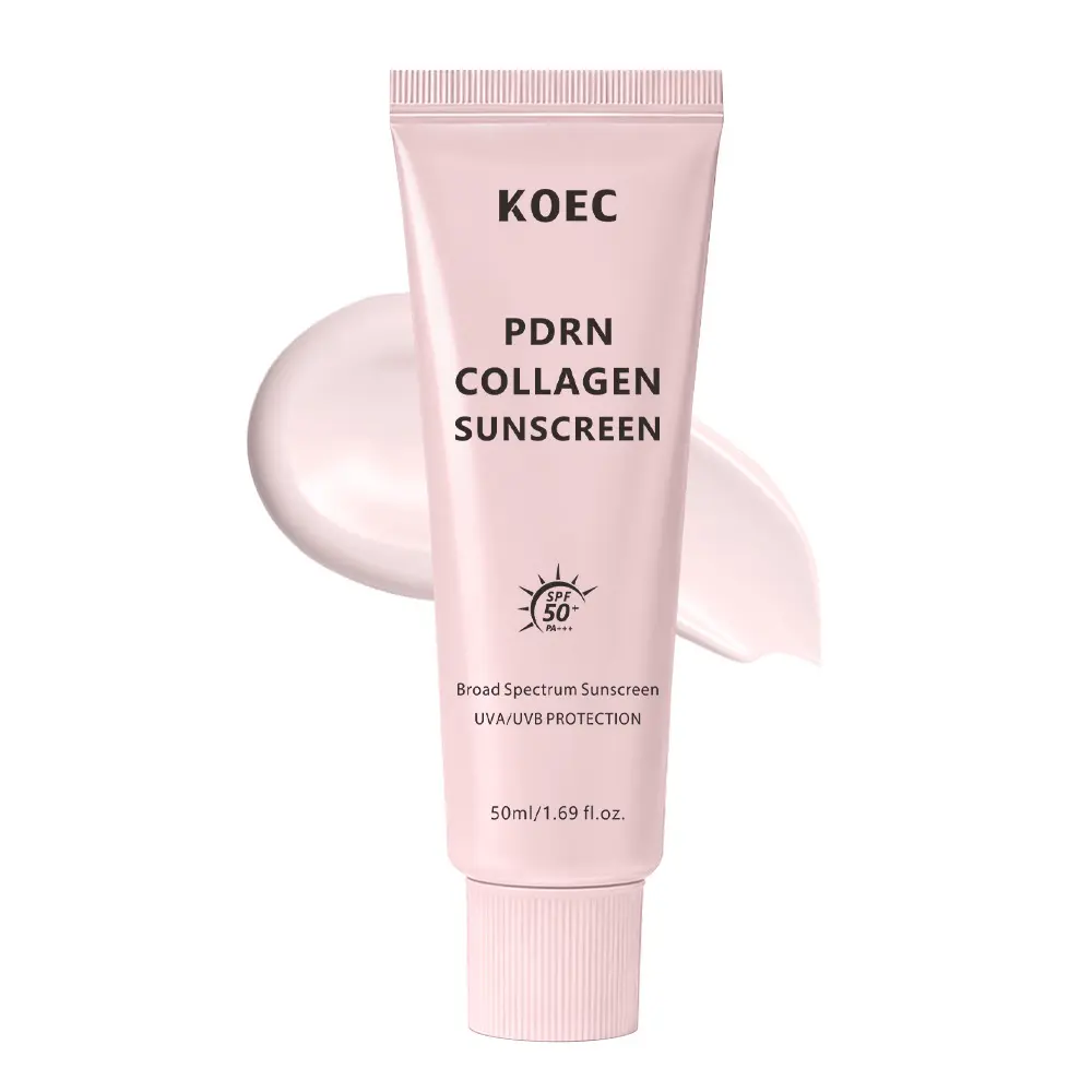 Collagen Sunscreen | SPF 50 Broad Spectrum Moisturizing Facial Sunscreen | Lightweight, Non-Sticky, Hydrating Formula | No White Cast or Residue | Peptide, Cica for Soothing & Natural Glow | Relief Sunscreen