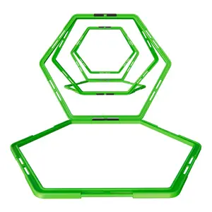 Power Systems Hex Agility Rings, Ladder, Hurdle Set All in One - Use Indoors or Outdoors for Speed & Skill Training