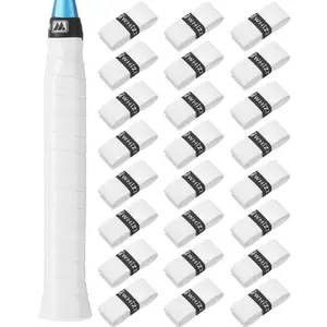 24 Pieces Tennis Racket Grip Tape, Tennis Grip Tape, Badminton Overgrips with Velvety Comfort for Anti Slip and Absorbent Grip