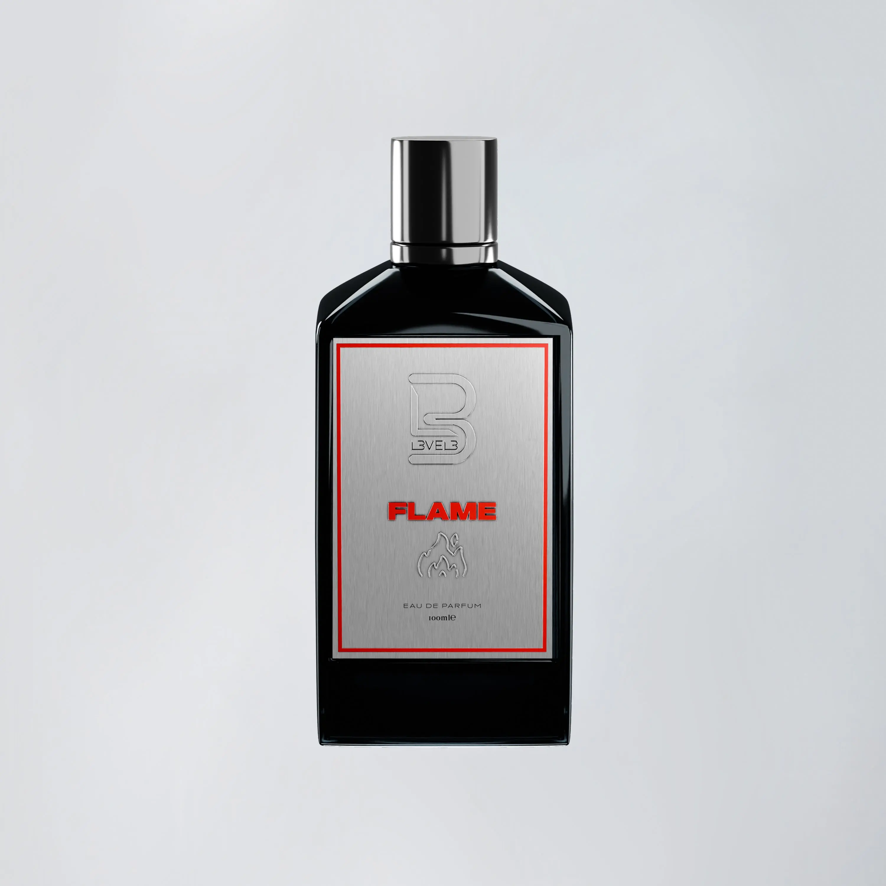L3VEL3 Flame Eau de Parfum Cologne - Bright Clean Aroma with Fresh Fruit & Smooth Spice Notes - Balanced Blend of Cool Herbs & Warm Woods