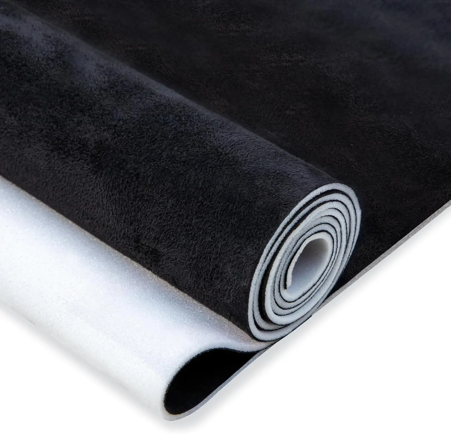 Suede Auto Headliner Fabric 98" L × 60" W with Foam Backing - Black Interior Replacement Material for Car/Truck/SUV/RV Roof, Tube Packaging - Home Repair/DIY Headliner Material