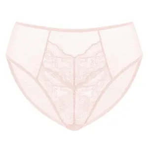 HSIA Floral Soft Lace Comfortable Mesh High-Rise Mid-Rise Bikini Brief Underwear