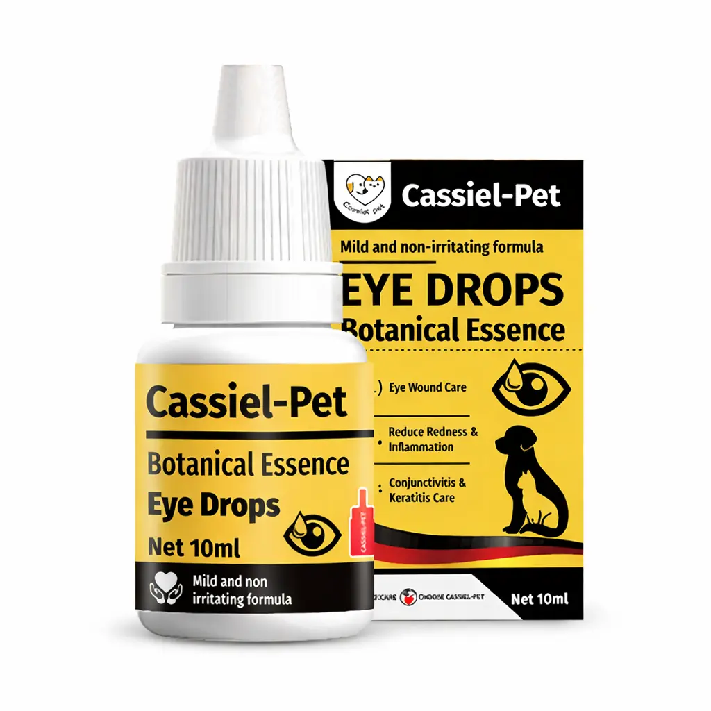 Cassiel-Pet Pet Eye Care Solution for Dogs & Cats, Daily Tear Stain Cleaning, Gentle Eye Care, Soft & Easy-to-Use,10ml