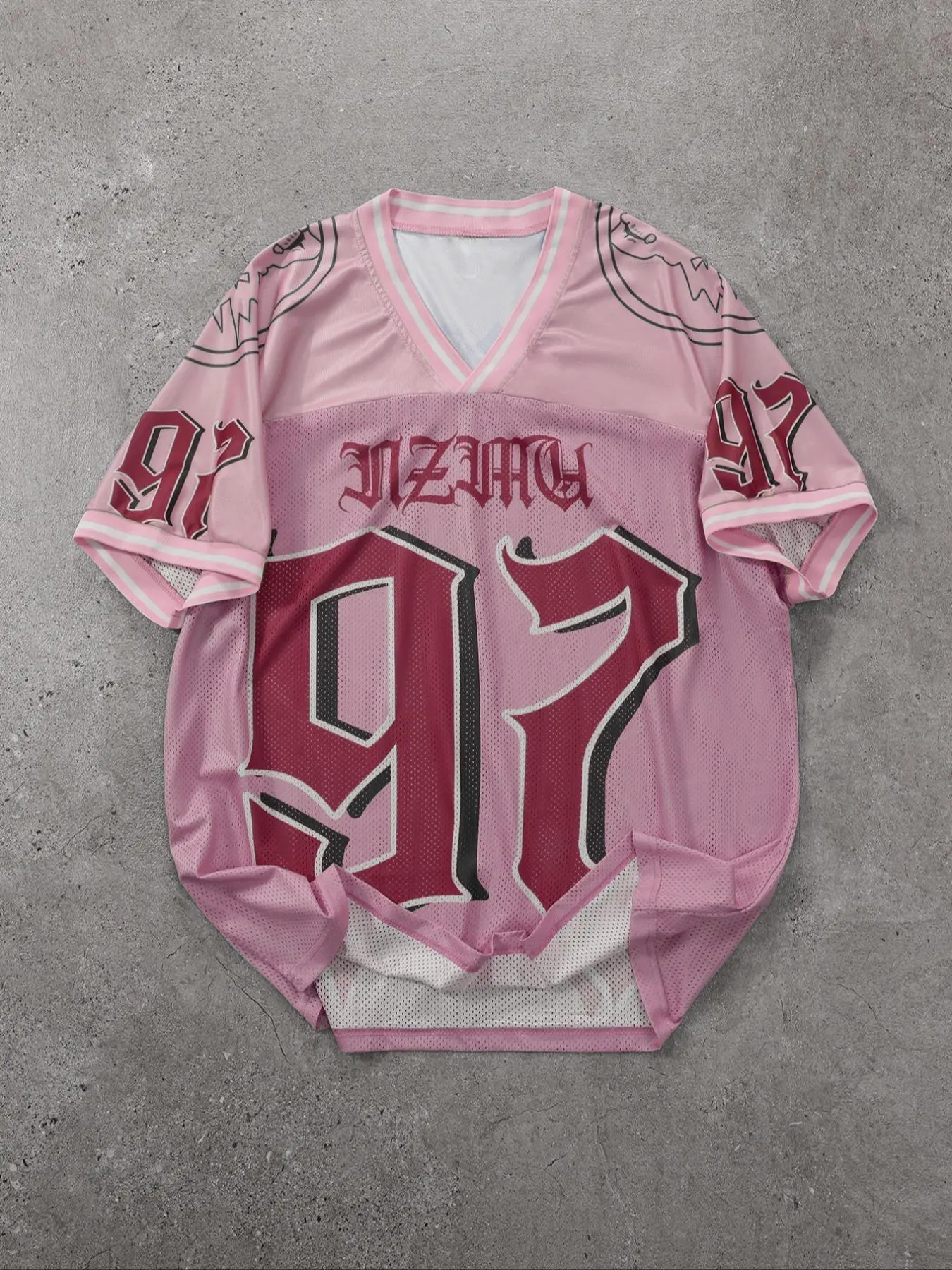 Men's Number & Letter Print V Neck Football Jersey, Casual Sports Jersey, Regular Fit Casual Breathable Short Sleeve T-shirt for Summer, Men's Top for Daily Wear, Sportswear for summer, Casual sporty top
