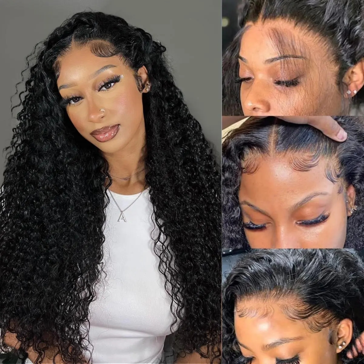 Asteria Hair Curly HD Lace Human Hair Wigs 13x4 Pre-Bleached Fluffy Wig 7x5 Ready To Go Glueless Wig