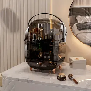 Cosmetic Storage Box with Lid and Dustproof Design, Drawer Included, Perfect for Skincare and Makeup Organizer