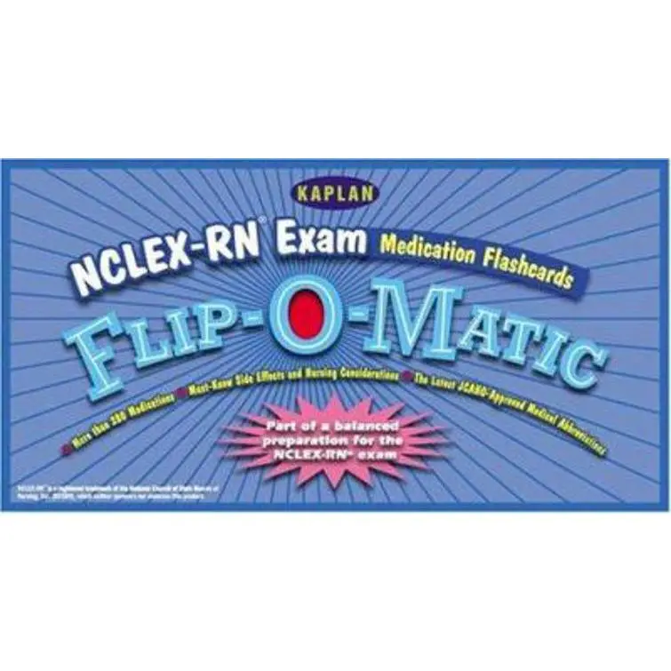 USED Book - Nclex-Rn Exam Medication Flashcards Flip-O-Matic by Kaplan (Paperback) - english