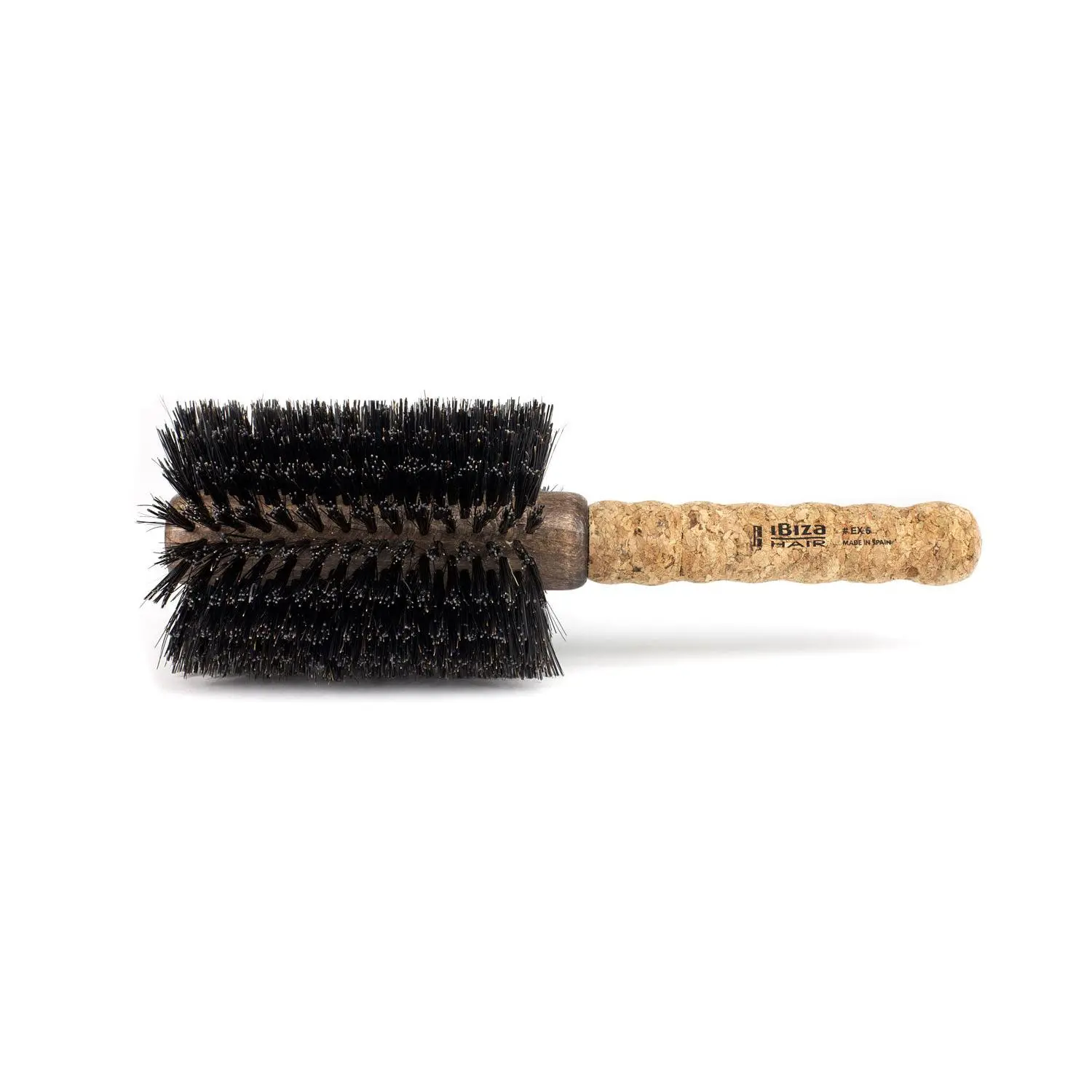 Ibiza Hair EX5 Large Boar Bristle Round Hair Brush 80MM, Bouncy Blowout, Barrel Hair Brushes & Combs