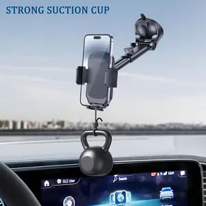 Upgraded Car Phone Mount360 Swivel Long ArmStrong Suction for Dashboard Quick ReleaseOne Hand OperationSecure HoldEasy InstallUniversal Fit Most Phones