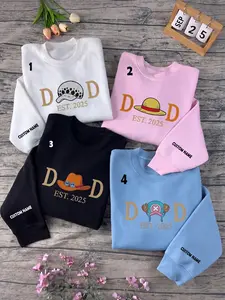 Father’s Day Embroidered Sweatshirt, Custom Name and Year Hoodie, Personalized Dad Gift