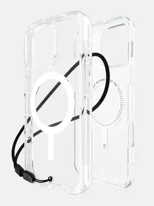 Accent Clear Case - Subtle Durable Protection with Integrated Strap for Everyday Use Anti-Yellowing Clarity Triple-Material Construction Shockproof Casing Cover