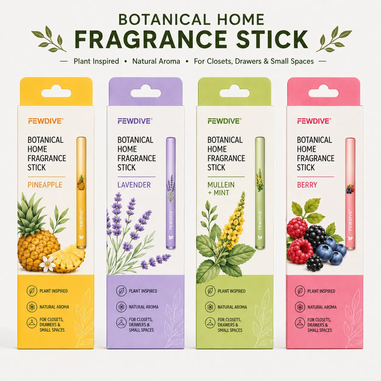 New Upgraded Aroma Stick, Portable Botanical Fragrance Stick with Fresh Plant Inspired Scent, Pocket Size Ambient Home Fragrance for Office, Travel and Everyday Spaces