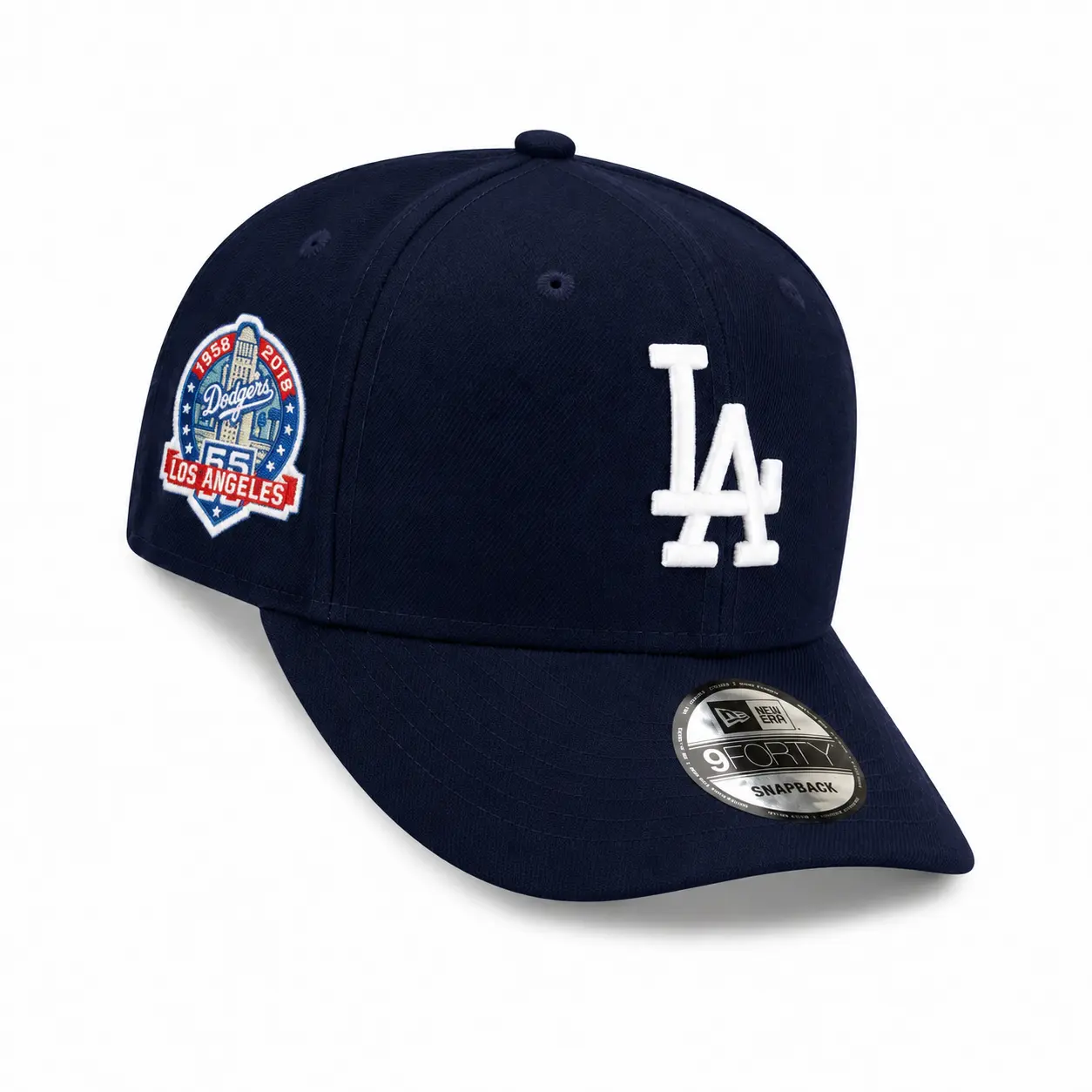 New Era MLB LA Dodgers 9FORTY Adjustable Snapback Cap for Men Women, Curved Brim Baseball Cap,Navy Cap, College Campus Style, Back to School 2026