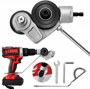 Electric Drill Metal Cutter Attachment Sheet Metal Cutter Drill Attachment Electric Drill Plate Cutter Attachment Electric Drill Shears Nibbler Attachment Portable Drill Metal Sheet Cutter for Cutting Thin Iron Thin White Sheet Steel Aluminum