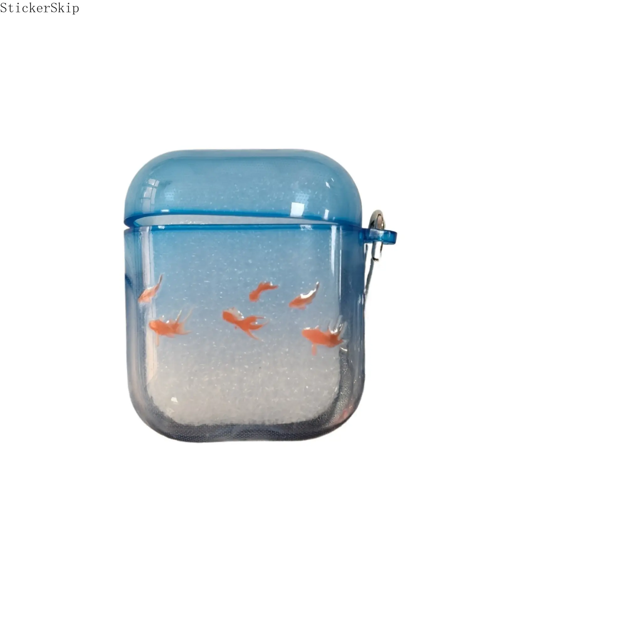 2026 New Ins Bubble Goldfish AirPods Case - Handheld Portable Protective Cover, Shockproof, Dustproof, Charging-Compatible for AirPods Pro 2/3/4, Trendy Aesthetic Bag Accessory for Daily Use, Holiday Gifts, Protection