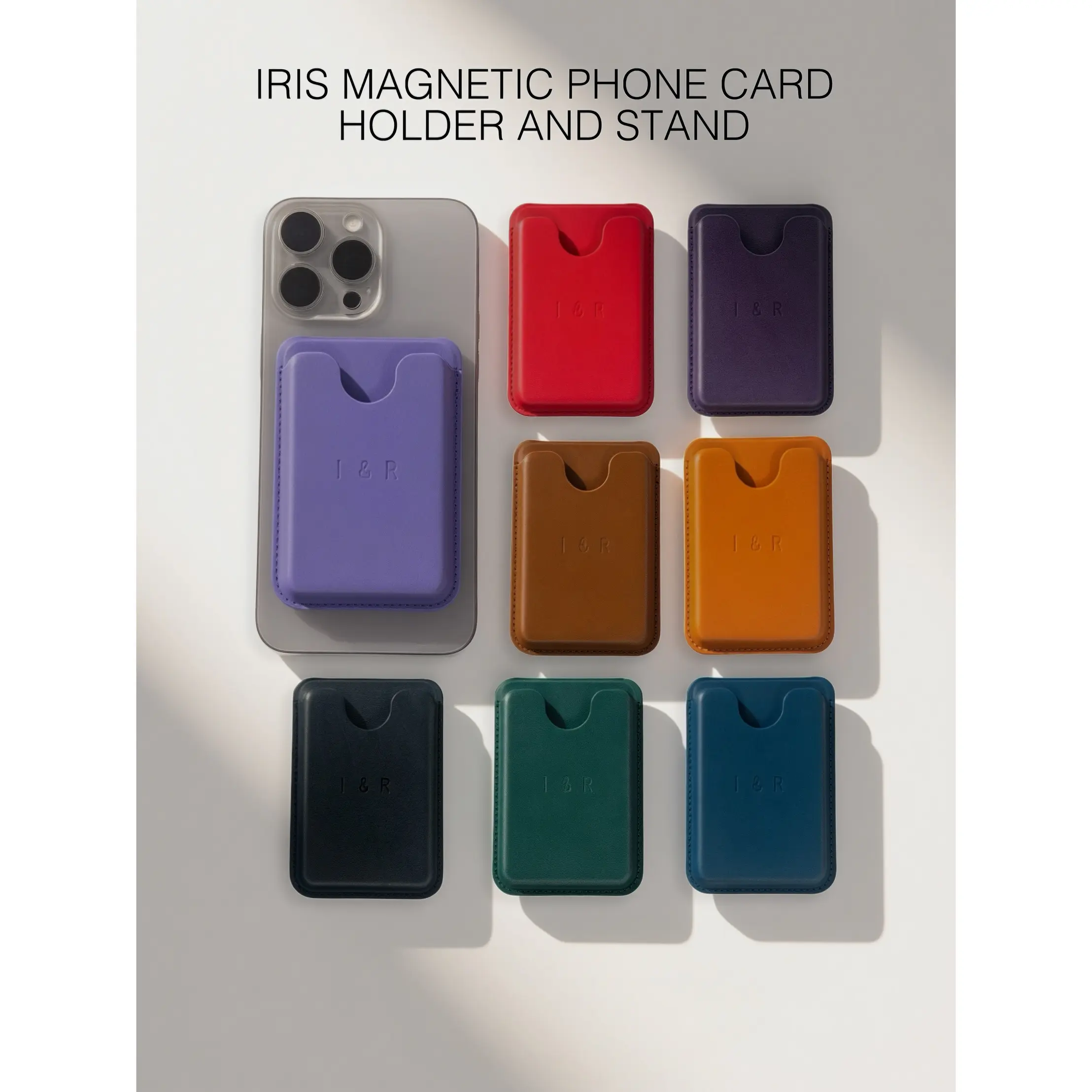 Iris Magnetic RFID Phone Card Holder and Stand (#8039) By Iris & Rainbow
