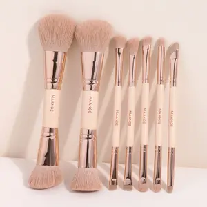 Maange 7-Piece Makeup Brush Set, Multifunctional Makeup Brushes, Cosmetic Brushes, Foundation Brush, Blush Brush, Loose Powder Brush, Eyeshadow Brush, Concealer Brush, Ideal for Home and Travel