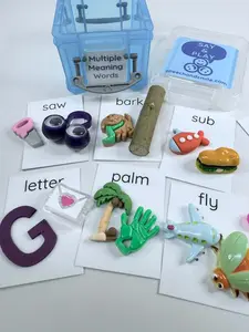 Multiple Meaning Word Mini Objects for Speech Therapy Semantics Activity Language Task Box