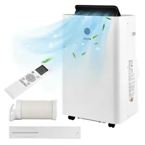【fathersdaygift】VEVOR Portable Air Conditioner, 12000 BTU ASHRAE (8150 BTU SACC) 4-in-1 Standing Cooling Ac Unit, LED Touch Panel & Remote Control, 24h Timer, Cooling, Dehumidifier, Fan, Sleep Mode for Room Indoor