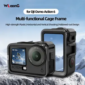 for DJI Omso Action 6 Plastic Protective Cage, Perfect Accessory for Outdoor Sports, Holiday Travel Campus Photography and Party, Quick Release Design | Camera Frame Protection | Back-to-School Season Photography Tools | Ideal Gift for Action 6 Users