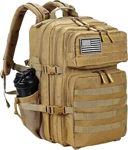 HOMUG Men's and Women's Military Tactical Backpack | 45L Large Capacity Outdoor Travel Backpack | Durable Casual School Bag (Available in Multiple Colors)