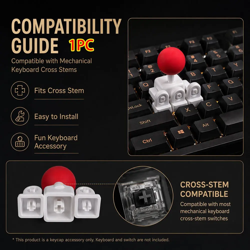 New and unique 3D printed game joystick, King of Fighters keycaps, mechanical keyboard keycaps, WADS direction keys, keyboard joystick keycaps, joystick adapter, game accessories, Punk Round Keycaps, Keycaps For Mechanical Keyboard