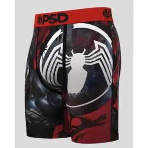 PSD Mens Marvel - Venom Slash Boxer Brief - Standard Length 7 Inch Inseam, Soft and Breathable Poly Blend Fabric