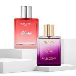 BellaVita Luxury Blush & Date Perfume Combo for Women | Eau De Parfum Gift Set | Long Lasting Fruity, Spicy & Musky Fragrances | 2 x 100ml | Premium, Elegant & Luxurious Perfume Duo