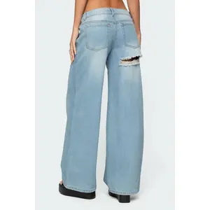 Ripley Distressed Low Rise Baggy Jeans