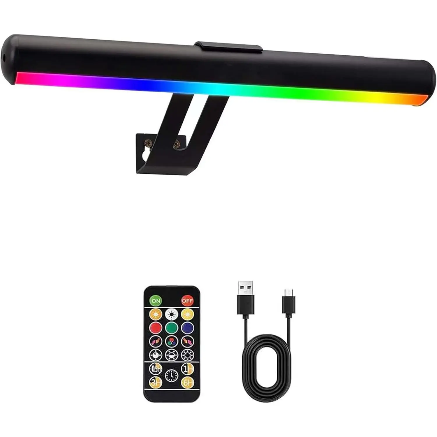 Wireless Picture Light, Black Wall Mount Lamp for Art Paintings, Battery Operated with 48 LEDs, 16 Colors, and 2 Base Options for Dartboards, Batteries, 16 Color Changing, Dartboard Light, Led Lights, Wall Lamp