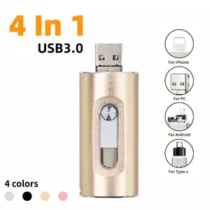 4-In-1 USB Type C Flash Drive Adapter, OTG Flash Drive, High-Speed Memory Stick for Android & PC, Portable Storage Solution for Smartphones, USB Flash Drives