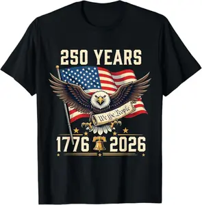 250 Anniversary USA Patriotic Eagle 250th 4th of July 2026 T-Shirt