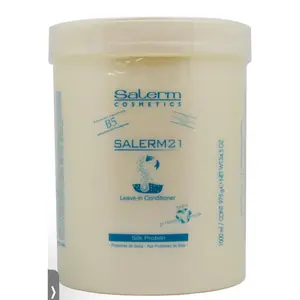 Salerm Cosmetics SALERM21 Leave-In Conditioner 1000 ml with Silk Proteins & Provitamin B5 for Damaged Hair Protection Against Sunlight Heat Chlorine