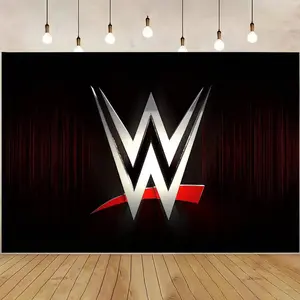 Ring Fighter Theme W-W-E Wrestling Star ART Photography Studio Backdrop Outdoor House Party Decoration Photo Background Curtain Back Drop