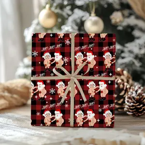 Hilarious Meme Santa Christmas Wrapping Paper – Cheeky Holiday Gift Wrap for Men, Women, Couples, Funny Xmas Gag Paper for Weddings, Birthdays, Anniversaries & Valentine’s Day