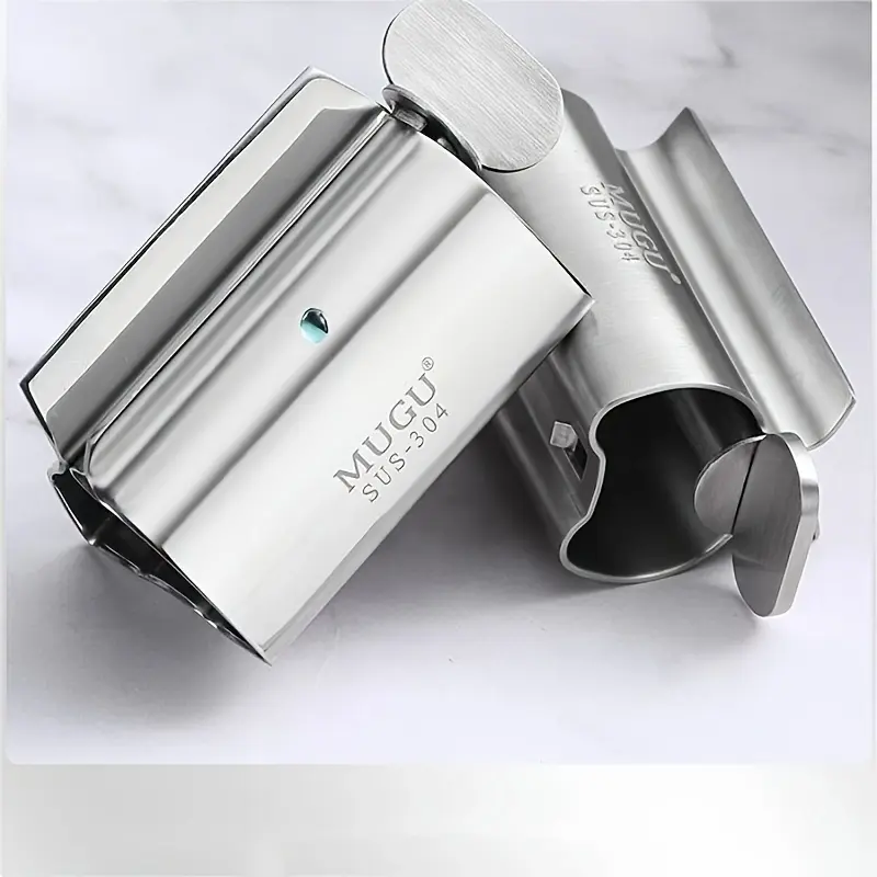304 Stainless Steel Clip-Type Toothpaste Dispenser, Practical Bathroom Accessory with Toothpaste Holder, Portable Facial Cleanser Squeezer, Modern Waterproof Hot Air Dryer, UV Rechargeable Toothbrush Sterilizer & Tartar Remover for Family Bathroom Decor t