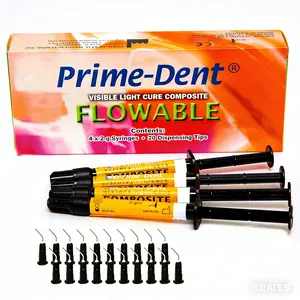 Prime-Dent VLC Light-Cure Dental Flowable Composite Multi-Pack, 4-Syringe Kit for Gentle Teeth & Oral Dental Repair