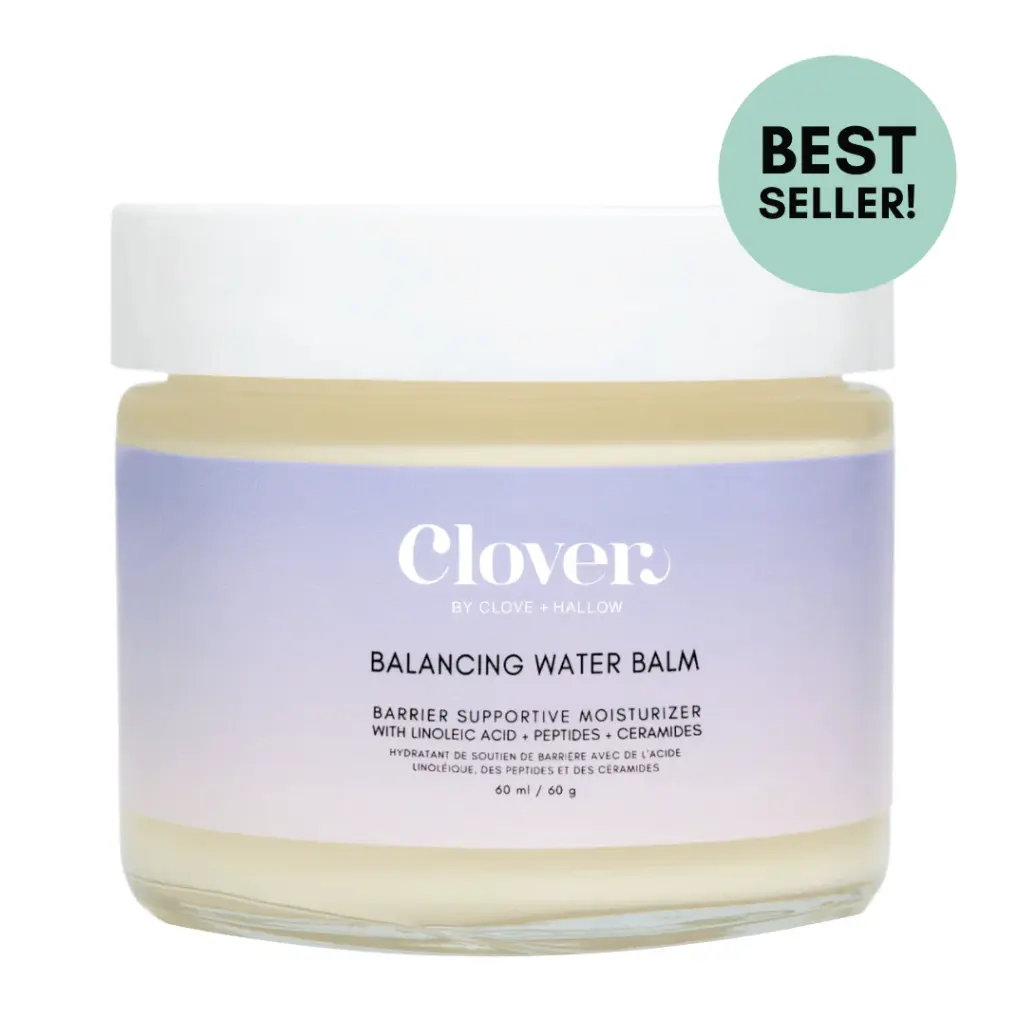 Balancing Water Balm - Skin Barrier Repair Deep Hydration Moisturizer Infused with Serum of Ceramides, Vegan Cholesterol, Peptides & Linoleic Acid Skincare Cream