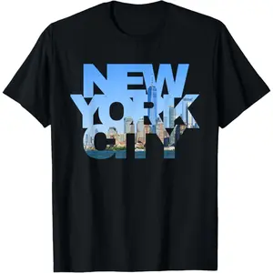 Men's New York City skyline Graphic T-Shirt - Short Sleeve Crew Neck Regular Fit Casual Wear | Soft & Breathable Fabric, Durable Print, Everyday Comfort, Machine Washable
