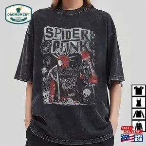 Retro Spider Punk Shirt Man Across The Hoodie Classic