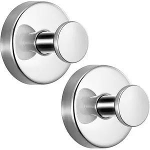 Suction Cup Hooks for Shower No-Drill Bathroom Hooks for Towels, Robes, Loofah Mountable on Bathroom Walls, Kitchen, Glass, Mirrors, Tile and Smooth,Non-Porous Surfaces (2/4 Pack, Brushed Gold,Mirror-finish silver,Matte Black)