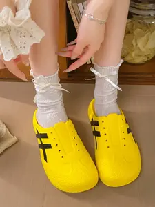 Women's Large Size Eva Half Slipper Sandals, No-Heel Design, One-Piece Wear, Home, Outdoor Commute, Beach, Casual Daily Use