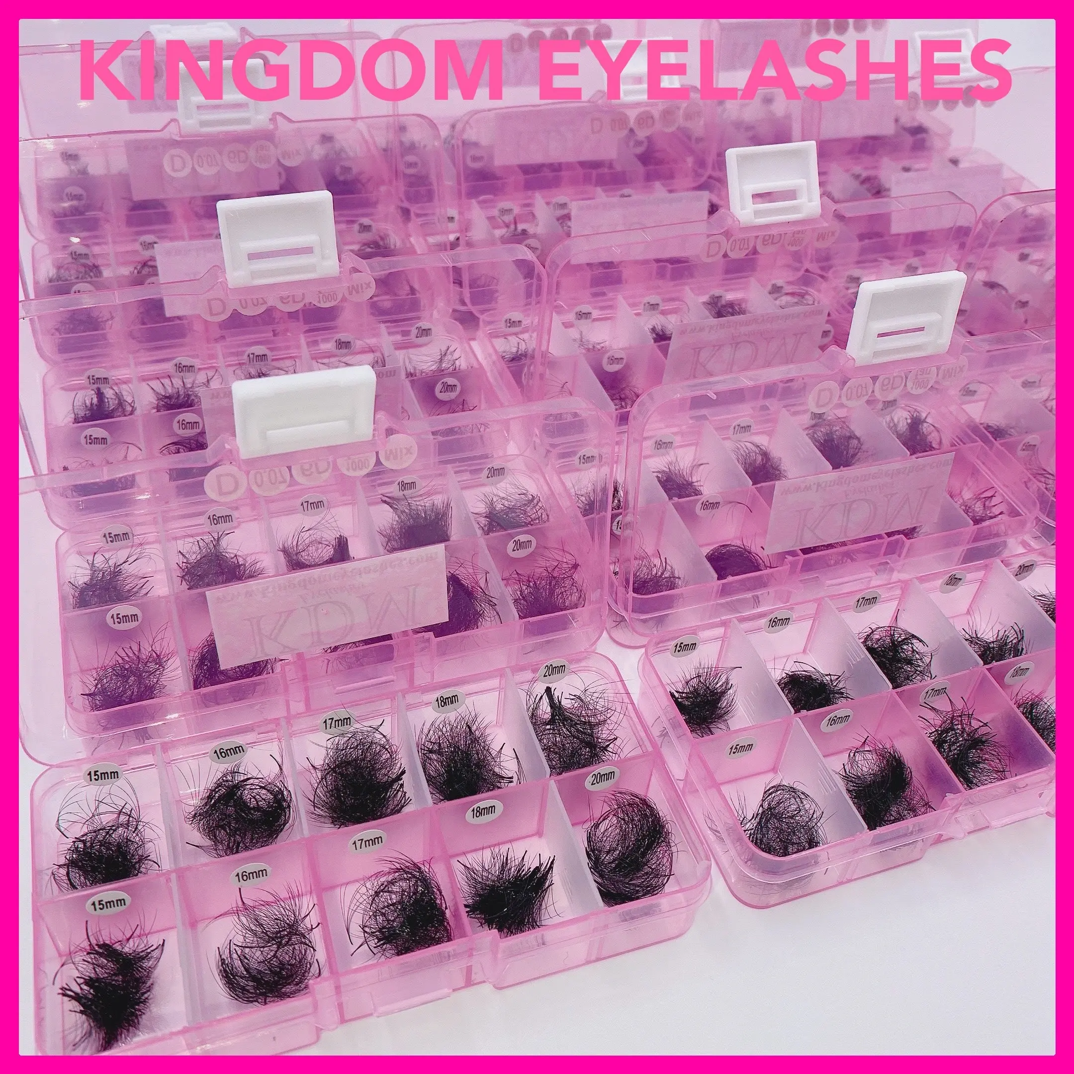 6D Handmade Lashes Mix Lengths - 15/16/17/18/20 - 1000 Fans