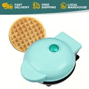 Mini Waffle Maker Machine, Nonstick Waffle Iron For Kids Pancakes, Waffles, Paninis, Breakfast, Lunch, Snack