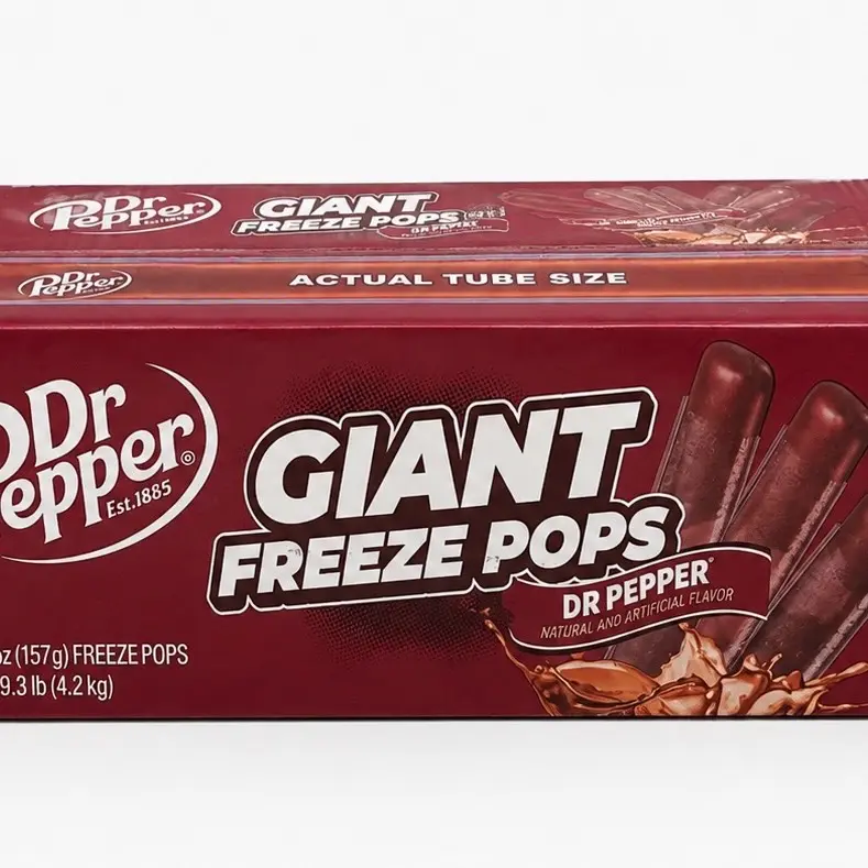 Dr Pepper Giant Freezer Pops, 27-Pack Frozen Beverage Treats