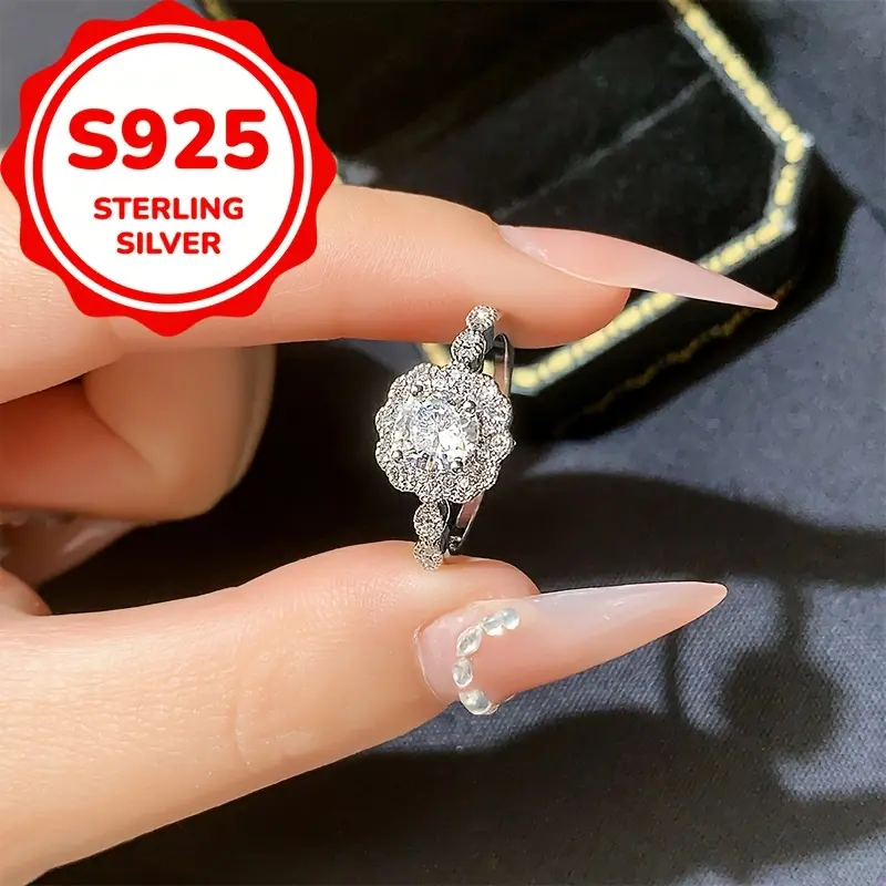 Vintage 925 Silver Star River Ring for Women, Elegant Celestial Jewelry with a Round August Birthstone Cubic Zirconia, Daily Wear Gift, Sizes 6-10, All Fit, Classic, Gift-Ready, Female