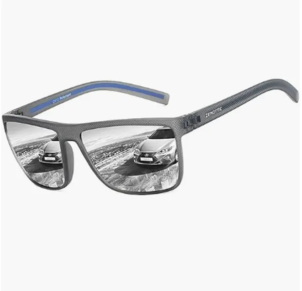 ZENOTTIC Men’s  Sunglasses – Square TR90 Frame, UV400 Protection, Lightweight Outdoor Sun Glasses Retro men's