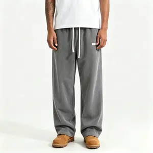 Men’s corduroy casual pants, loose straight cut, breathable fabric, versatile for spring, summer, and autumn